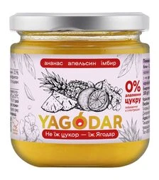 Джем Yagodar ананас-апельсин-імбир без цукру, 210 г