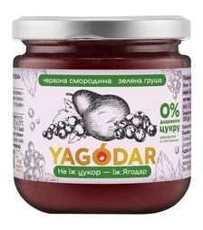 Джем Yagodar червона смородина-зелена груша без цукру, 210 г