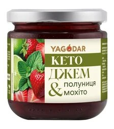 Кето джем Yagodar полуниця-мохіто без цукру, 210 г