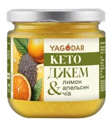 Кето джем Yagodar лимон-апельсин-чіа без цукру, 210 г