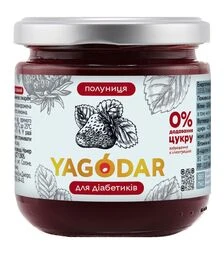 Джем Yagodar для діабетиків полуничний без цукру, 210 г
