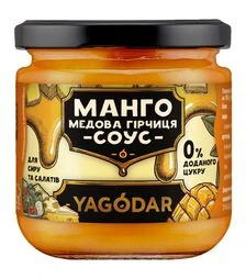 Соус Yagodar для сиру та салатів манго-мед-гірчиця без цукру, 200 г