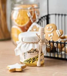 Мед акацієвий Свій мед з декором, 250 г скло