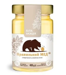 Мед акацієвий Правильний мед, 400 г скло