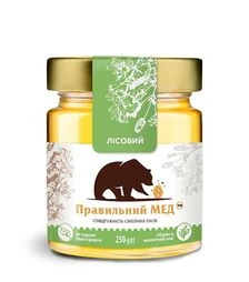 Мед лісовий Правильний мед, 250 г скло