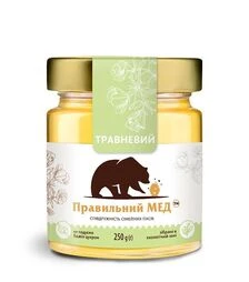 Мед травневий Правильний мед, 250 г скло