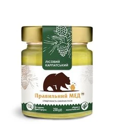 Мед падевий Правильний мед, 250 г скло