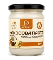 Паста кокосова з білим шоколадом Продукція, як вона є, 500 г