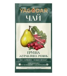 Чай натуральний Yagodar груша-журавлина-ревінь, 50 г