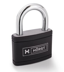 Замок навесной Horst 75мм, черный (HR-SP1-75E)