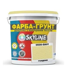 Краска-грунт акриловая с кварцевым песком SkyLine 0530-G90Y Голденик, 1,4 кг