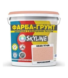 Фарба-грунт акрилова з кварцовим піском SkyLine 0530-Y70R Персиковий, 14 кг