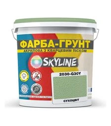 Краска-грунт акриловая с кварцевым песком SkyLine 2030-G30Y Сухоцвет, 7 кг