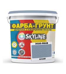 Фарба-грунт акрилова з кварцовим піском SkyLine 3020-R90B Бусий, 7 кг