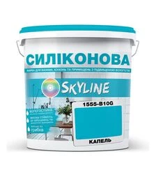 Краска цветная силиконовая для влажных помещений SkyLine 1555-B10G Капель, 10 л