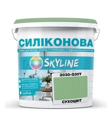 Краска цветная силиконовая для влажных помещений SkyLine 2030-G30Y Сухоцвет, 5 л