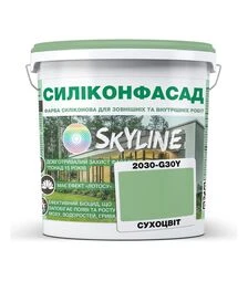 Краска цветная силиконовая фасадная Силиконфасад SkyLine 2030-G30Y Сухоцвет, 1 л