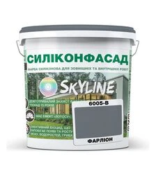 Краска цветная силиконовая фасадная Силиконфасад SkyLine 6005-B Фарлион, 5 л