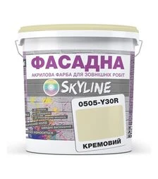 Краска цветная акрил-латексная фасадная SkyLine 0505-Y30R Кремовый, 10 л