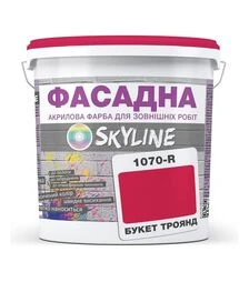 Фарба кольорова акрил-латексна фасадна SkyLine 1070-R Букет Троянд, 10 л