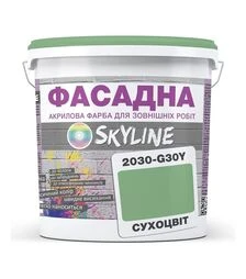 Краска цветная акрил-латексная фасадная SkyLine 2030-G30Y Сухоцвет, 5 л