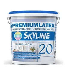 Краска влагостойкая полуматовая SkyLine Premiumlatex 20 Белый, 3,6 кг