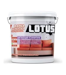 Фарба структурна декоративна рельєфна акрилова Lotus Білий, 4,5 кг