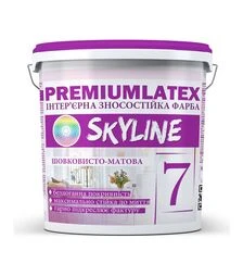 Фарба зносостійка шовковисто-матова Premiumlatex 7 SkyLine Білий, 1,2 кг