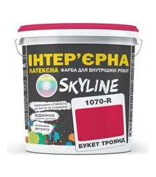 Краска цветная латексная интерьерная SkyLine 1070R Букет роз, 10 л