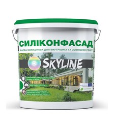 Фарба силіконова фасадна Силіконфасад з ефектом лотоса SkyLine Білий, 4,2 кг