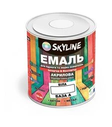 Эмаль акриловая SkyLine для пола Белая, 0,75 л