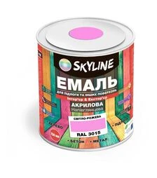 Емаль акрилова SkyLine для підлоги RAL 3015 Рожева, 0,75 л