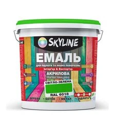 Емаль акрилова SkyLine для підлоги RAL 6018 Світло-зелена, 5 л