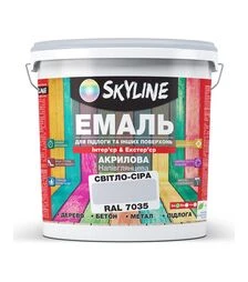 Емаль акрилова SkyLine для підлоги RAL 7035 Світло-сіра, 3 л