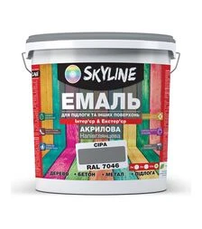 Емаль акрилова SkyLine для підлоги RAL 7046 Сіра, 10 л