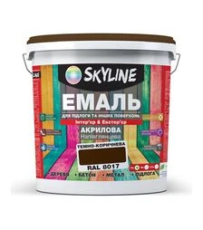 Емаль акрилова SkyLine для підлоги RAL 8017 Коричнева, 3 л