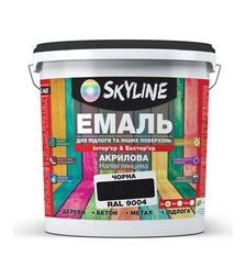 Емаль акрилова SkyLine для підлоги RAL 9004 Чорна, 3 л