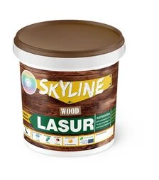 Лазур акрилова декоративно-захисна SkyLine LASUR Wood для обробки дерева Безбарвна, 0,4 л
