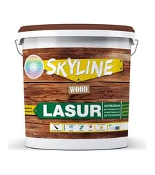 Лазур акрилова декоративно-захисна SkyLine LASUR Wood для обробки дерева Безбарвна, 3 л
