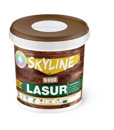 Лазурь акриловая декоративно-защитная SkyLine LASUR Wood для обработки дерева Белая, 0,4 л