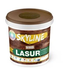 Лазурь акриловая декоративно-защитная SkyLine LASUR Wood для обработки дерева Орех, 0,4 л
