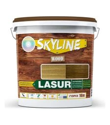 Лазур акрилова декоративно-захисна SkyLine LASUR Wood для обробки дерева Горіх, 10 л