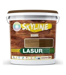 Лазур акрилова декоративно-захисна SkyLine LASUR Wood для обробки дерева Кіпарис, 3 л
