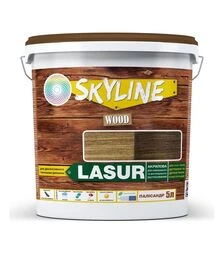 Лазур акрилова декоративно-захисна SkyLine LASUR Wood для обробки дерева Палісандр, 5 л