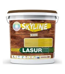 Лазур акрилова декоративно-захисна SkyLine LASUR Wood для обробки дерева Сосна, 3 л