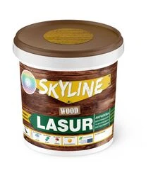Лазур акрилова декоративно-захисна SkyLine LASUR Wood для обробки дерева Тик, 0,4 л