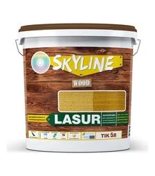 Лазур акрилова декоративно-захисна SkyLine LASUR Wood для обробки дерева Тик, 5 л