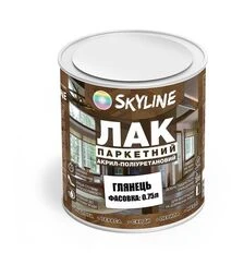 Лак акрил-поліуретановий паркетний SkyLine для підлоги Глянцевий, 0,75 л