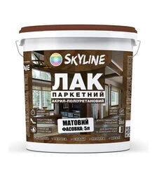 Лак акрил-полиуретановый паркетный SkyLine для пола Матовый, 5 л