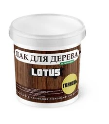 Лак акриловий LOTUS для дерева Безбарвний Глянцевий, 0,5 л